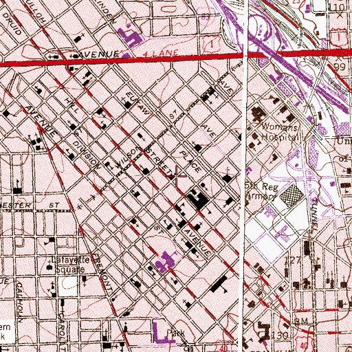 Topographic Map of New Metropolitan Baptist Church, MD