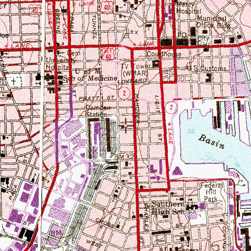 Topographic Map of Old Otterbein United Methodist Church, MD