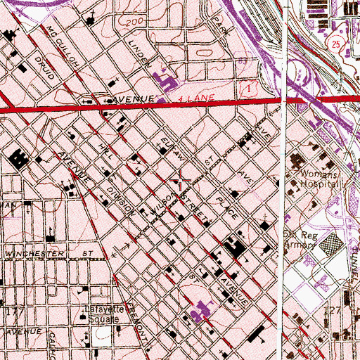 Topographic Map of Payne African Methodist Episcopal Church, MD