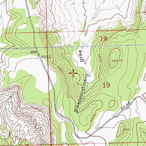 Topographic Map of M F Mountain, CO