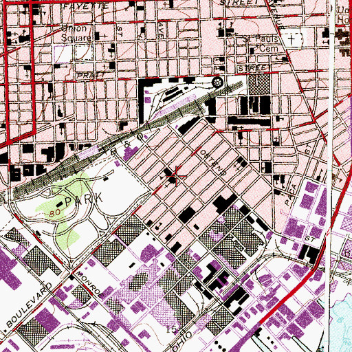 Topographic Map of Rogers Memorial Methodist Church, MD