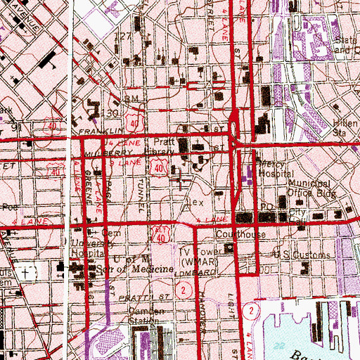 Topographic Map of Saint Alphonsus School, MD
