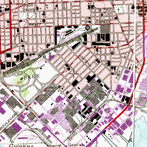Topographic Map of Saint James Apostolic Holiness Church, MD