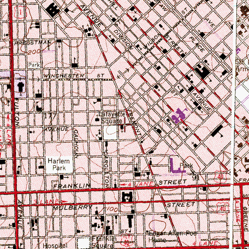 Topographic Map of Saint James Episcopal Church, MD