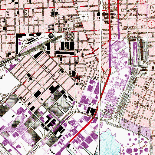 Topographic Map of Saint Jerome Roman Catholic Church, MD