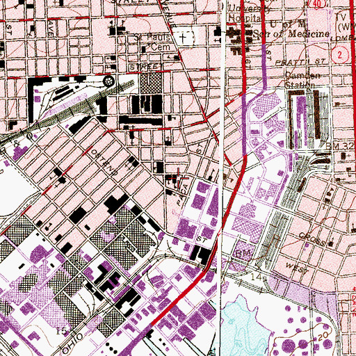 Topographic Map of Saint Jerome School, MD