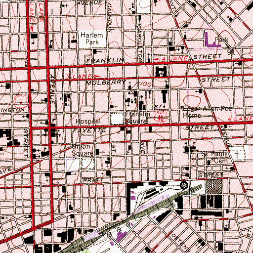 Topographic Map of Saint Lukes United Church of Christ, MD