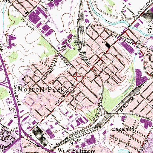 Topographic Map of Saint Marks United Church of Christ, MD