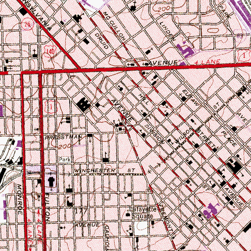 Topographic Map of Saint Peter Clavers Roman Catholic Church, MD