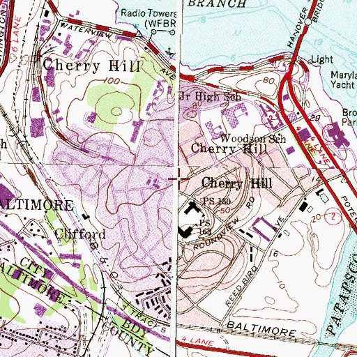 Topographic Map of Saint Veronica Roman Catholic Church, MD