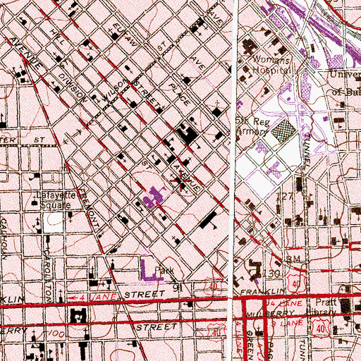 Topographic Map of Sharp Street Memorial United Methodist Church, MD