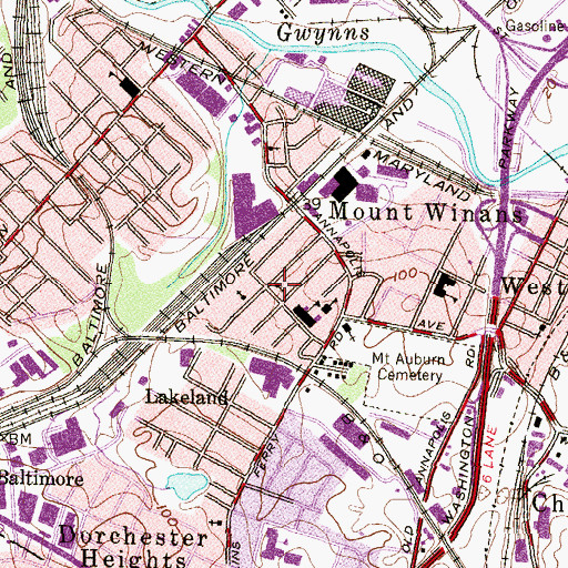 Topographic Map of Star of Bethlehem African Methodist Episcopal Church, MD