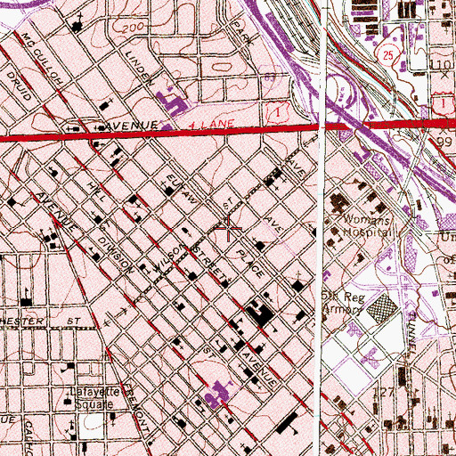 Topographic Map of Strawbridge United Methodist Church, MD