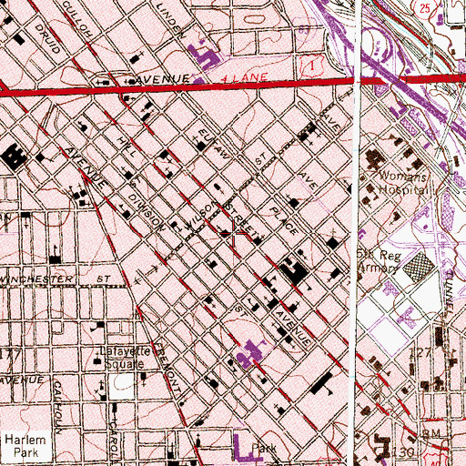Topographic Map of Trinity Baptist Church, MD