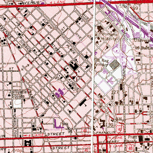 Topographic Map of Union Baptist Church, MD