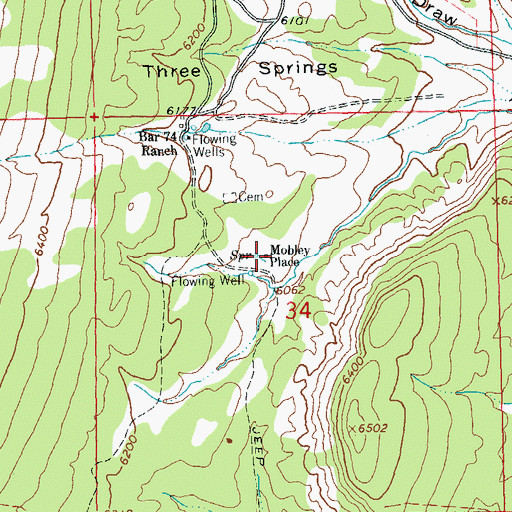 Topographic Map of Mobley Place, CO