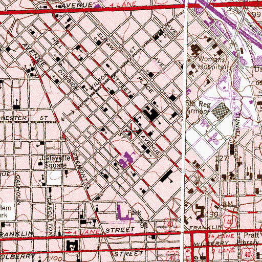 Topographic Map of Upton Cultural Center, MD