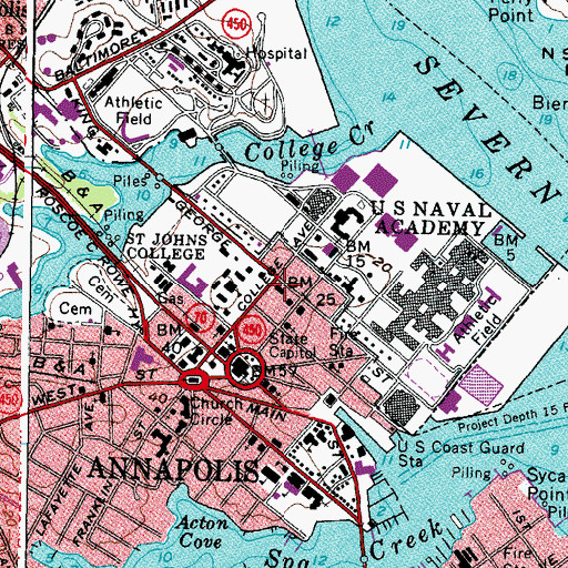 Topographic Map of Alumni House, MD