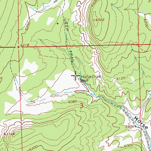 Topographic Map of Horse Draw Well, CO