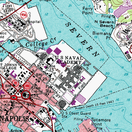 Topographic Map of Chauvenet Hall, MD