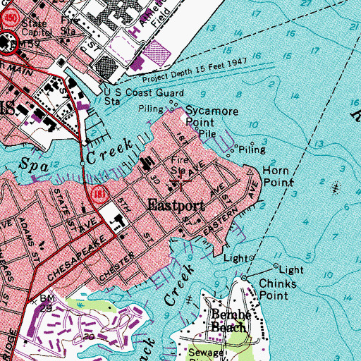 Topographic Map of Church of Christ, MD