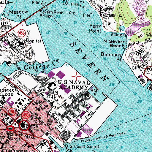 Topographic Map of Dewey Field, MD