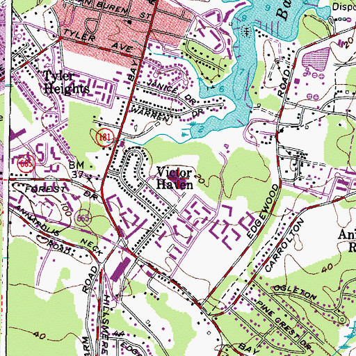 Topographic Map of Georgetown East Elementary School, MD