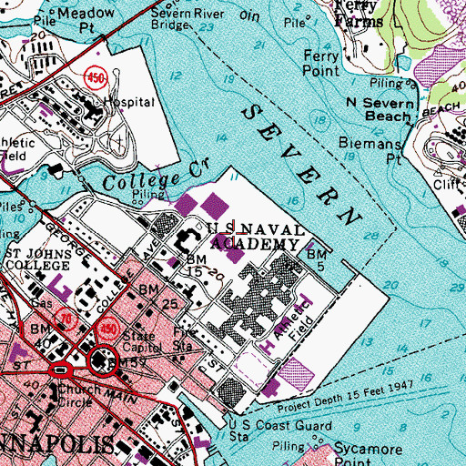 Topographic Map of Fort Severn (historical), MD
