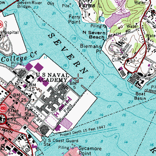 Topographic Map of Hendrix Oceanography Laboratory, MD