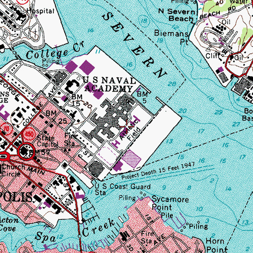 Topographic Map of Inter-faith Chapel, MD