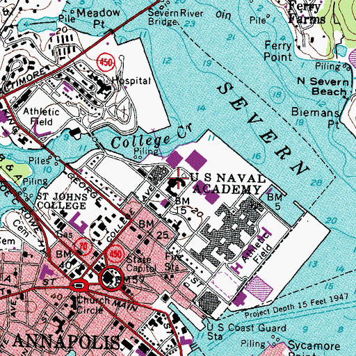 Topographic Map of Mahan Hall, MD