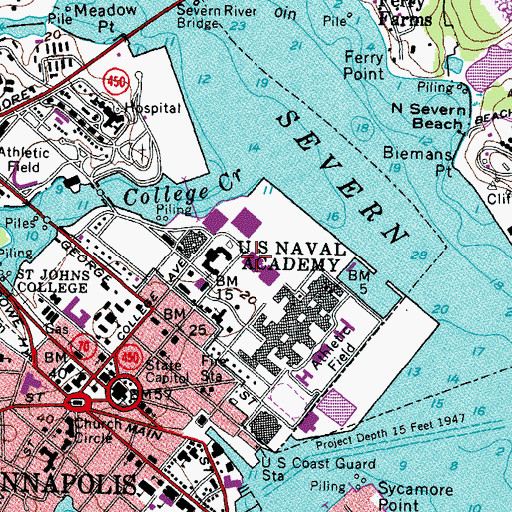 Topographic Map of Michelson Hall, MD