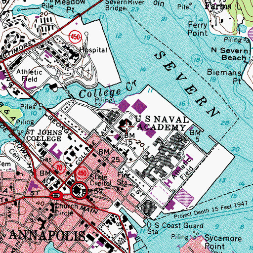 Topographic Map of Sampson Hall, MD