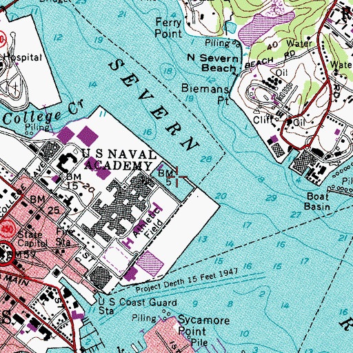 Topographic Map of Santee Basin, MD