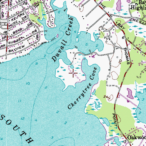 Topographic Map of Smiths Island, MD