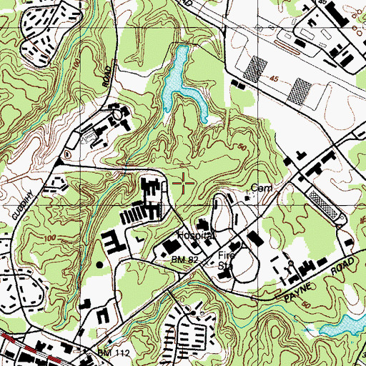 Topographic Map of United States Naval Health Clinic Patuxent River, MD