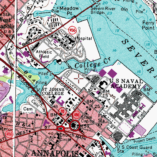 Topographic Map of Worden Field, MD
