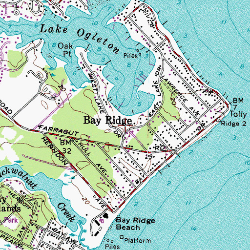 Topographic Map of Annapolis Cove, MD