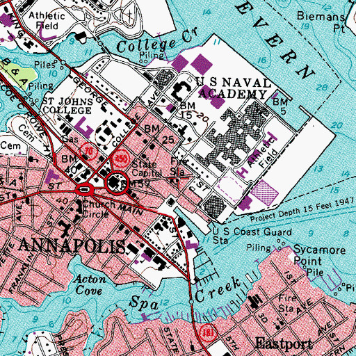 Topographic Map of Calvary Memorial Baptist Church, MD