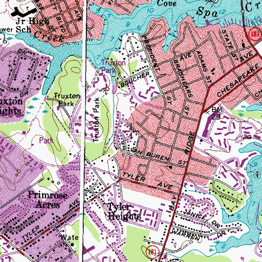 Topographic Map of Eastport Terrace, MD