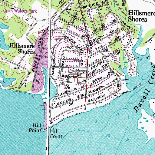 Topographic Map of Key School, MD