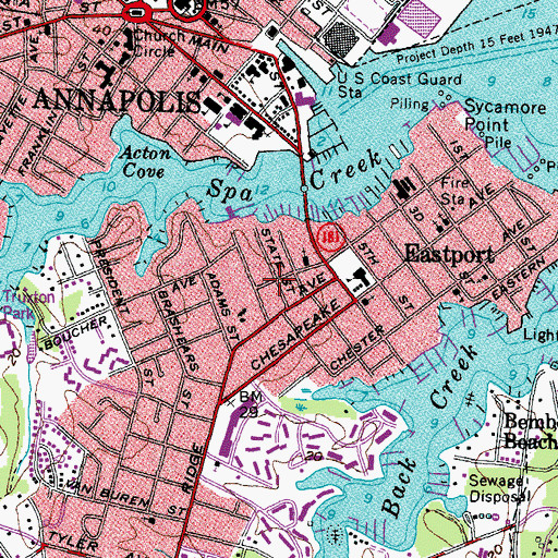 Topographic Map of New Point, MD