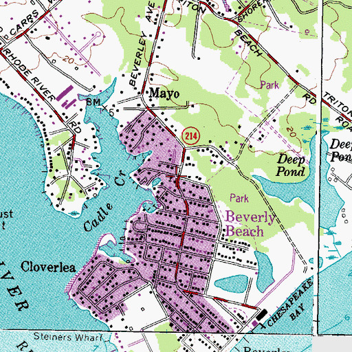 Topographic Map of Saint Marks United Methodist Church, MD