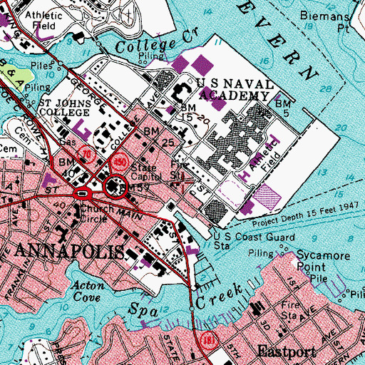 Topographic Map of Waterwitch Fire Station Number 1, MD