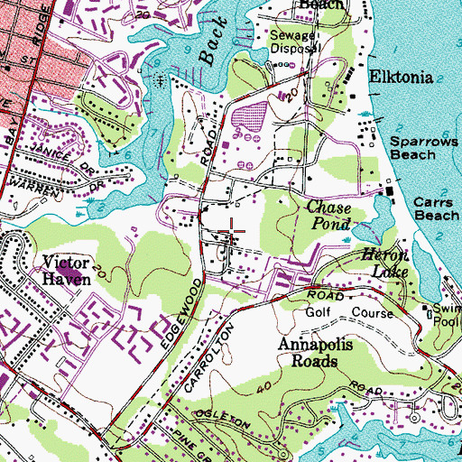 Topographic Map of Wilshire, MD