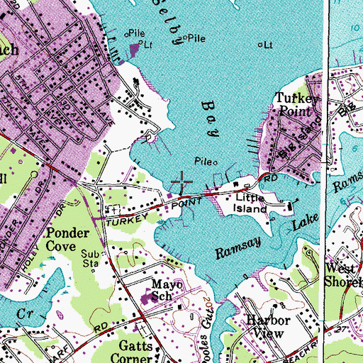 Topographic Map of Anchor Yacht Basin, MD