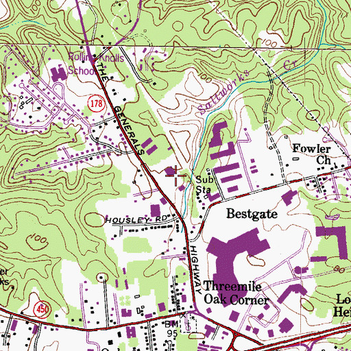 Topographic Map of Annapolis Business Park, MD