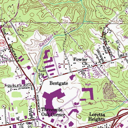 Topographic Map of Annapolis Commerce Park, MD