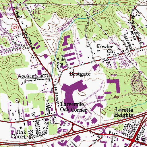 Topographic Map of Annapolis Fashion Festival Shopping Center, MD