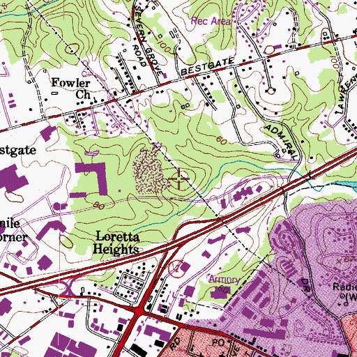 Topographic Map of Anne Arundel Medical Plaza, MD